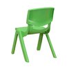Flash Furniture Green Plastic Stackable School Chair with 10.5'' Seat Height, PK2 2-YU-YCX-003-GREEN-GG